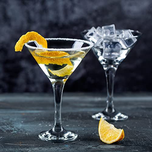 Ensemble de 4 verres à cocktail en cristal sans plomb, parfaits pour passionnés de mixologie et soirées élégantes, cadeau idéal.