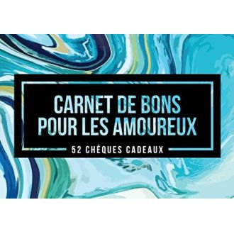 Chéquier cadeau pour couple avec bons romantiques et activités hebdomadaires pour renforcer la complicité.