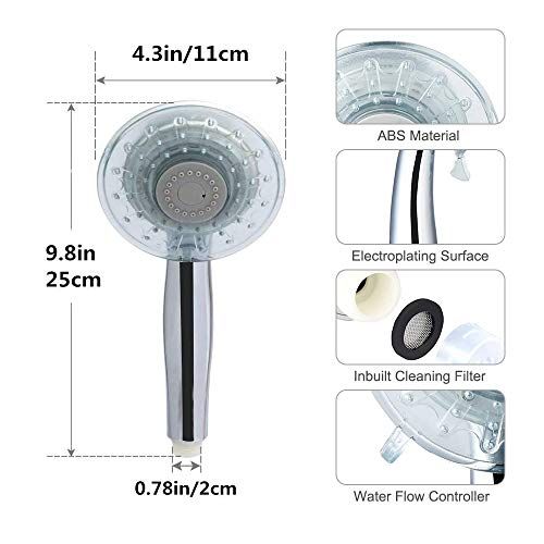 Pommeau de douche à LED SENQIU, couleurs changeantes, expérience sensorielle unique, écologique, économise l'eau, parfait cadeau original, facile à installer.