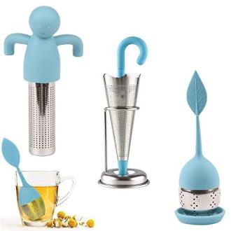 Infuseurs à thé originaux en silicone, trio bonhomme, parapluie, feuille sans BPA pour cadeau