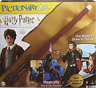 Un Pictionary avec une baguette magique sur le thème d'Harry Potter