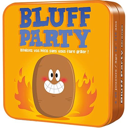 Jeu de société Bluff Party Orange pour des soirées de Noël rieuses et inoubliables en famille ou entre amis.