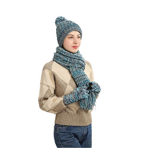 Ensemble bonnet, écharpe et gants tactiles Meajore, cadeau idéal pour chaleur et style en hiver