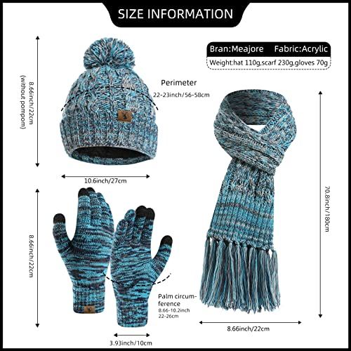 Ensemble bonnet, écharpe et gants tactiles Meajore, cadeau idéal pour chaleur et style en hiver