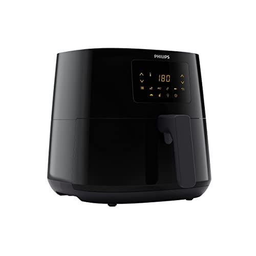 Friteuse AirFryer XL Philips moins d'huile, cuisine saine, design élégant, multifonction.