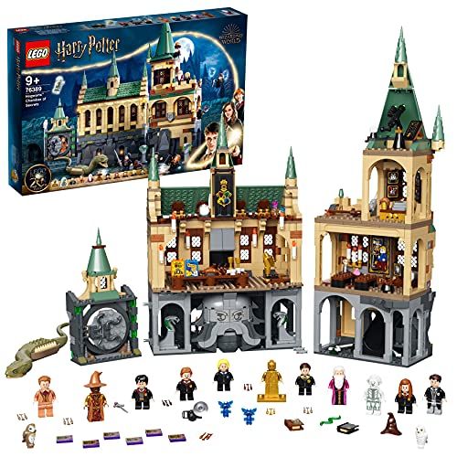 Château Lego Harry Potter La Chambre des Secrets, jeu de construction créatif avec 1176 pièces, minifigurines et scènes iconiques pour fans d'Harry Potter.