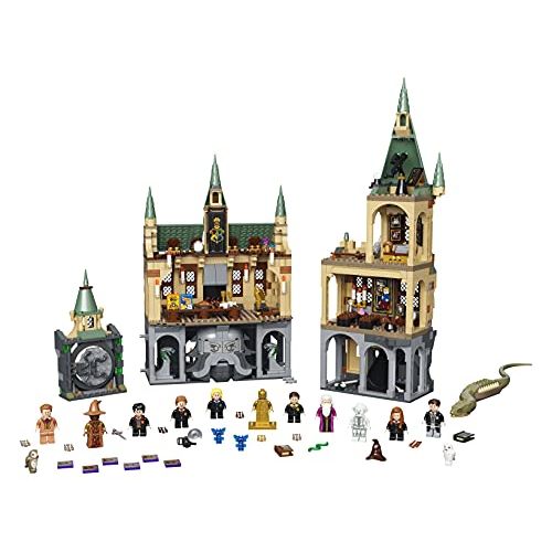 Château Lego Harry Potter La Chambre des Secrets, jeu de construction créatif avec 1176 pièces, minifigurines et scènes iconiques pour fans d'Harry Potter.