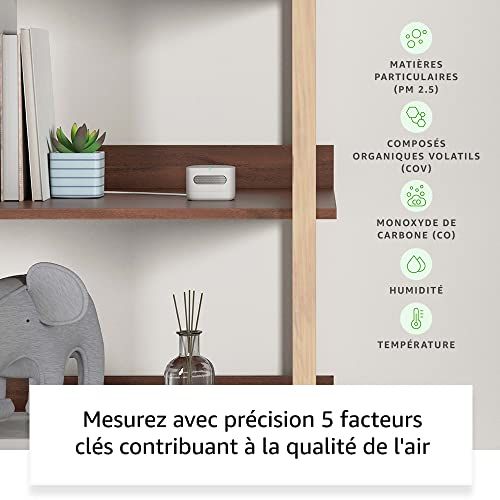 Moniteur de qualité de l'air Amazon Smart, cadeau technologique pour surveiller la qualité de l'air intérieur, santé et bien-être.