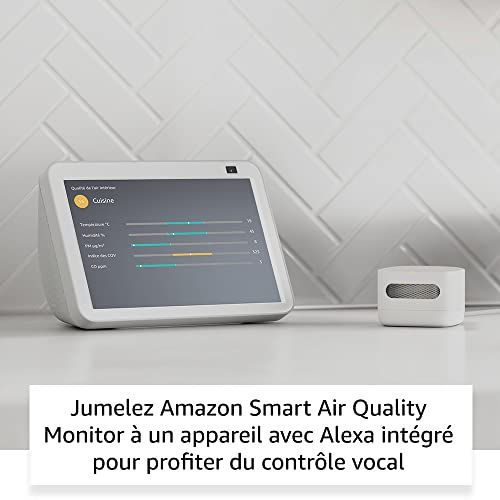 Moniteur de qualité de l'air Amazon Smart, cadeau technologique pour surveiller la qualité de l'air intérieur, santé et bien-être.