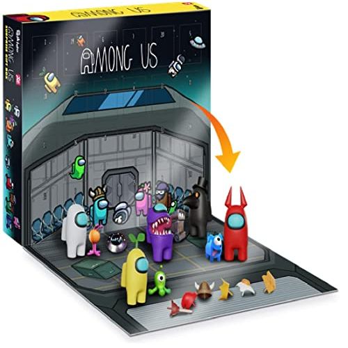 Coffret surprise Among Us YuMe Toys avec 24 figurines et accessoires, parfait pour fans et collectionneurs, cadeau idéal pour anniversaires et fêtes.