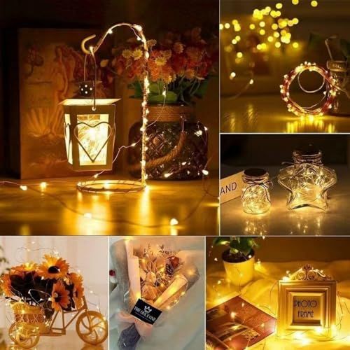 Guirlande Photo Lumineuse avec 100 LED et 50 clips, idéale pour exposer vos souvenirs et créer une ambiance chaleureuse et personnalisée.