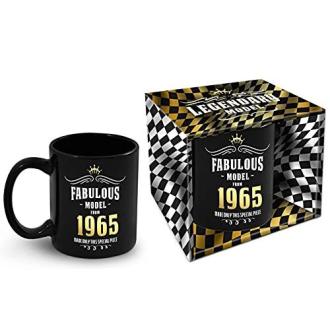 Mug noir élégant Fabulous Model From 1965 avec écriture dorée, parfait pour cadeaux