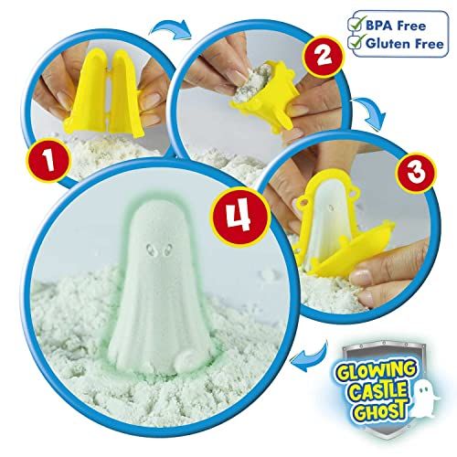 Coffret Crazy Magic Sand avec sable fluorescent pour enfants, développe l'imagination et brille dans le noir, idéal cadeau créatif et amusant.