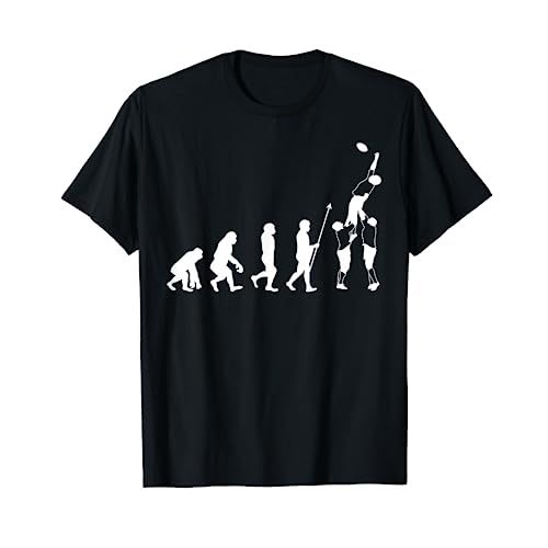 Tee-shirt humour évolution rugby pour passionnés, coton de qualité