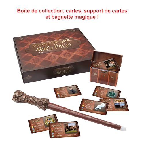 Jeu Pictionary Air Harry Potter, dessinez avec baguette magique, cadeau pour fans, parties interactives, dès 8 ans, expérience magique et amusante.