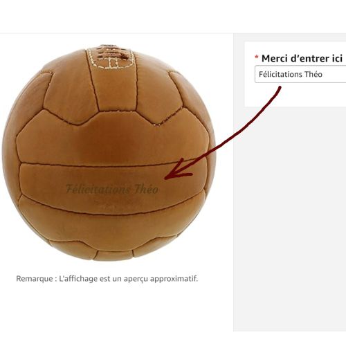 Ballon de football vintage en cuir personnalisable
