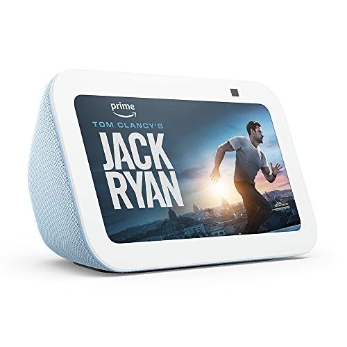 Echo Show 5 avec Alexa sur table, écran tactile pour divertissement et communication.