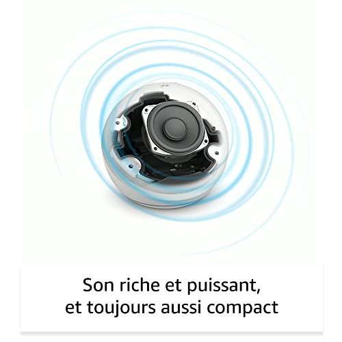 Enceinte connectée Amazon Echo avec contrôle vocal Alexa, design élégant