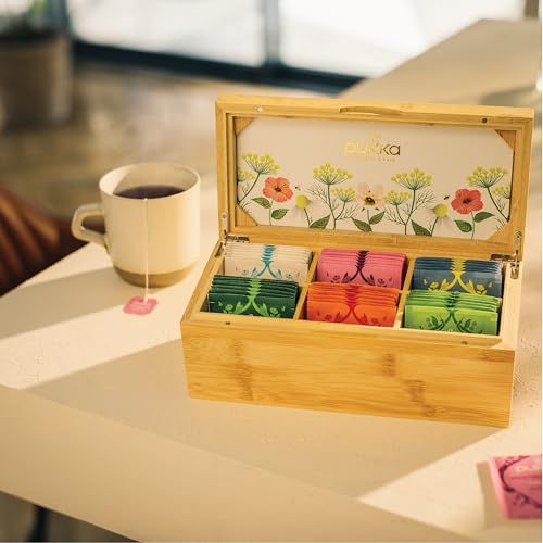 Coffret de Thés Pukka en bambou, idéal pour la Fête des Mères.