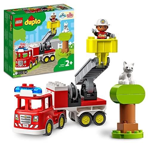 Camion de pompiers Duplo pour enfants de 3 ans : heures de jeu créatif.