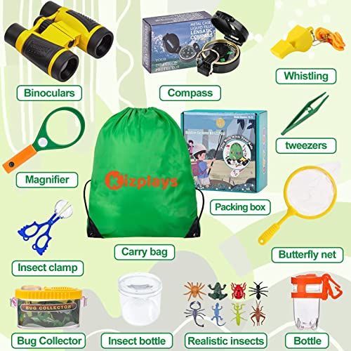 Kit d'exploration pour enfants avec jumelles, gilet, et boussole