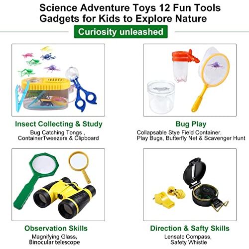 Kit d'exploration pour enfants avec jumelles, gilet, et boussole