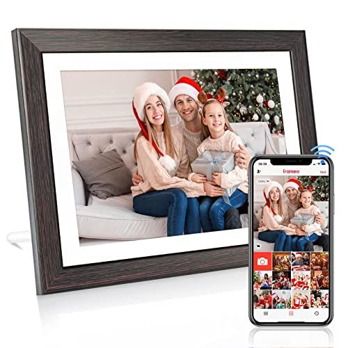 Cadre photo numérique Wifi Hmtech 26cm écran tactile IPS haute définition pour partage instantané de souvenirs.