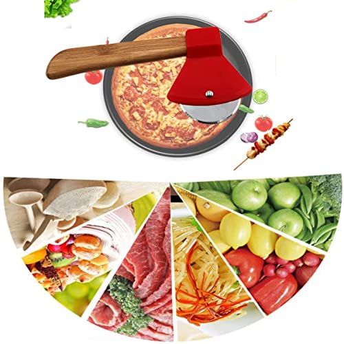 Coupe-pizza original en forme de hache, parfait pour découper pizzas, crêpes et gaufres avec style et précision. Cadeau amusant et pratique.