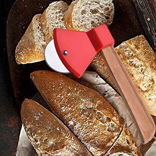 Coupe-pizza original en forme de hache, parfait pour découper pizzas, crêpes et gaufres avec style et précision. Cadeau amusant et pratique.