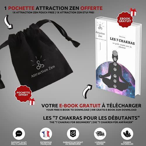 Bracelet Shamballa 7 Chakras en pierres naturelles, cadeau harmonisant, énergie positive, lithothérapie, jade rouge, œil de tigre, améthyste.