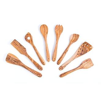 Set de cuillères en olivier Darido pour cuisine, élégant et durable