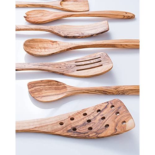 Set de cuillères en olivier Darido pour cuisine, élégant et durable