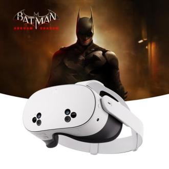Casque de réalité virtuelle Meta Quest 3S Batman, immersion totale et ludique, parfait pour les passionnés de technologie et gamers.