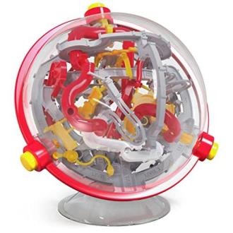 Perplexus 3D labyrinthe sphérique solide, casse-tête captivant pour enfants et adultes avec niveaux de difficulté variés.