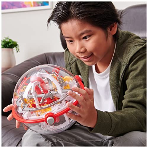 Perplexus 3D labyrinthe sphérique solide, casse-tête captivant pour enfants et adultes avec niveaux de difficulté variés.