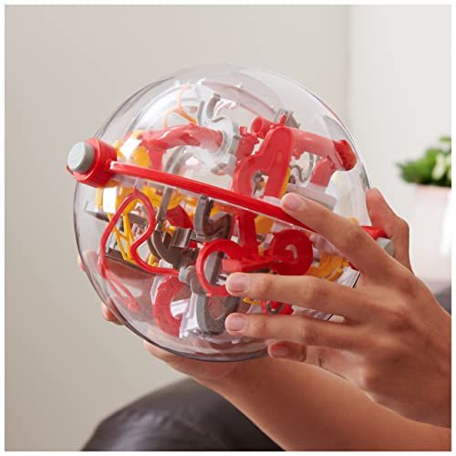 Perplexus 3D labyrinthe sphérique solide, casse-tête captivant pour enfants et adultes avec niveaux de difficulté variés.