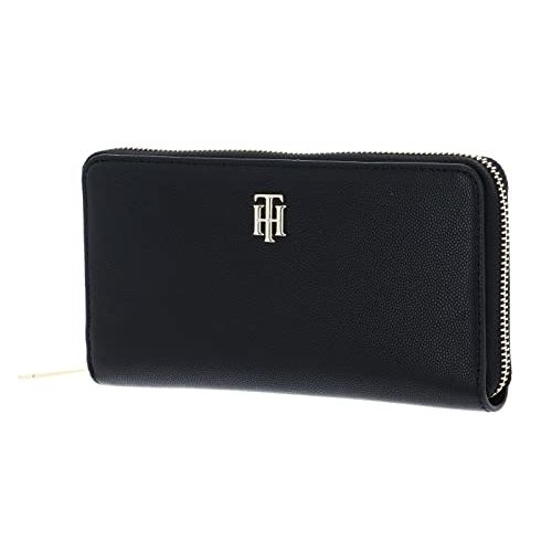 Portefeuille Tommy Hilfiger élégant pour femme avec multiples compartiments, style intemporel et options de couleurs variées. Idéal comme cadeau d'anniversaire.
