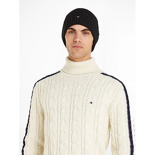 Bonnet Tommy Hilfiger en coton et cachemire avec logo