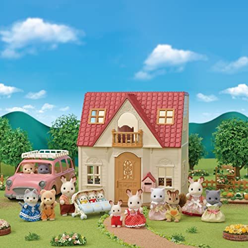 Maison Cottage Sylvanian avec mobilier et lapin chocolat pour jeu créatif enfant