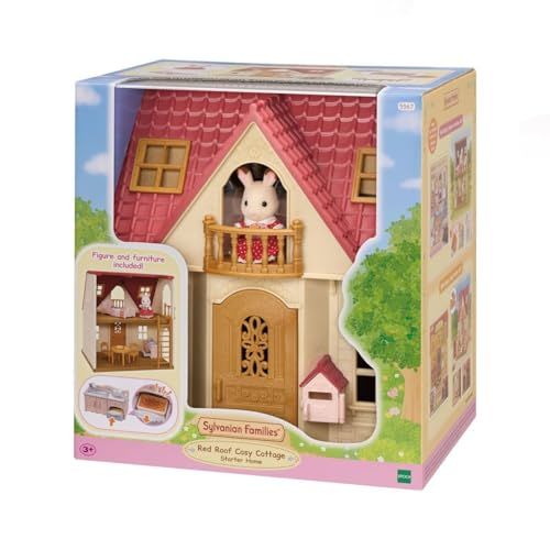 Maison Cottage Sylvanian avec mobilier et lapin chocolat pour jeu créatif enfant