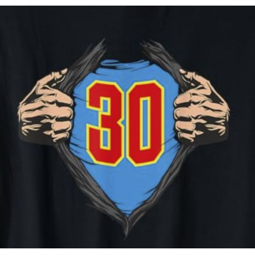 Tee-shirt 30 ans Super Héros, design Superman, disponible en plusieurs couleurs et tailles