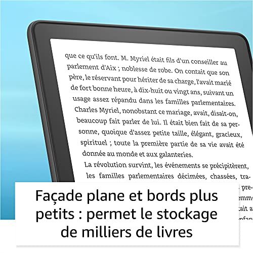 Liseuse Kindle Paperwhite avec écran anti-reflet et éclairage ajustable.