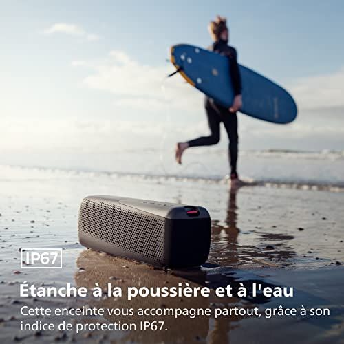 Enceinte Philips Audio sans fil compacte avec basses puissantes, étanche et autonome pour musique nomade