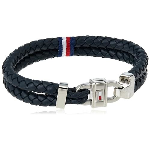 Bracelet tressé bleu Tommy Hilfiger élégant aimanté pour anniversaire 34 ans.