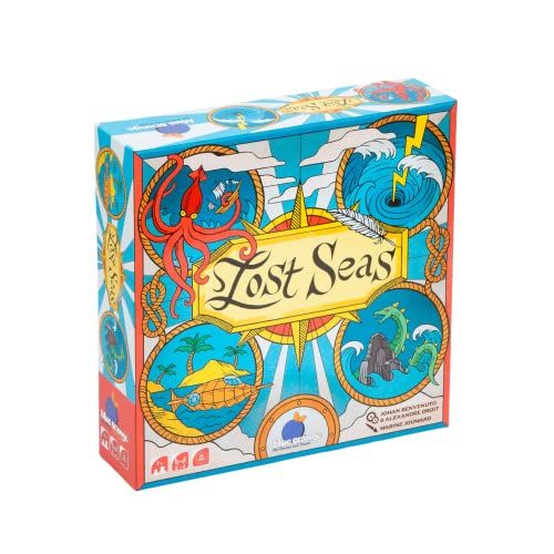 Jeu de société familial Lost Seas, aventure stratégique en haute mer.