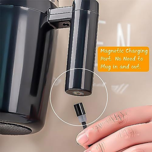 Mug avec mélangeur intégré Aicharynic, idéal pour mélanger café et thé, rechargeable USB, design élégant en acier inoxydable, parfait idée cadeau.