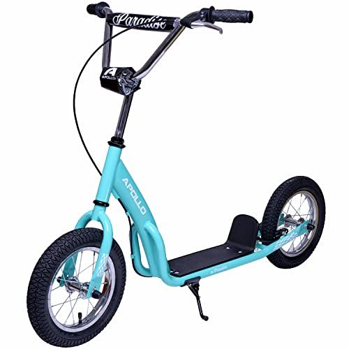 Trottinette rétro Apollo pour enfants avec grandes roues et frein à main sécurisé pour cadeau durable et amusant.