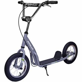 Trottinette rétro Apollo pour enfants avec grandes roues et frein à main sécurisé pour cadeau durable et amusant.