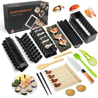 Kit complet pour faire des sushis, parfait cadeau cuisine créative, expérience culinaire japonaise interactive et amusante en famille ou entre amis.