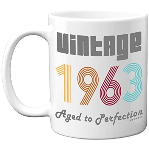 Mug Vintage 1963 nostalgie, cadeau idéal pour raviver souvenirs avec chaque café